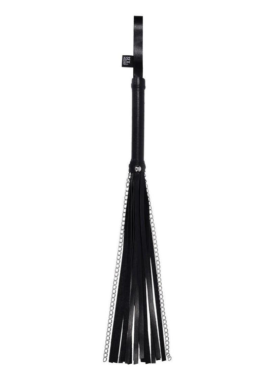 Sex and Mischief Shadow Chain Flogger - Black/Silver