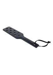 Black bondage paddle with die cut holes