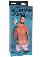 Signature Cocks Ultraskyn Quinton James Dildo with Removable Suction Cup - Vanilla - 8in