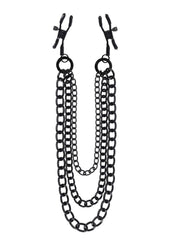 nipple clamps with silver chains
