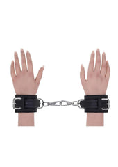 black and silver couples cuffs