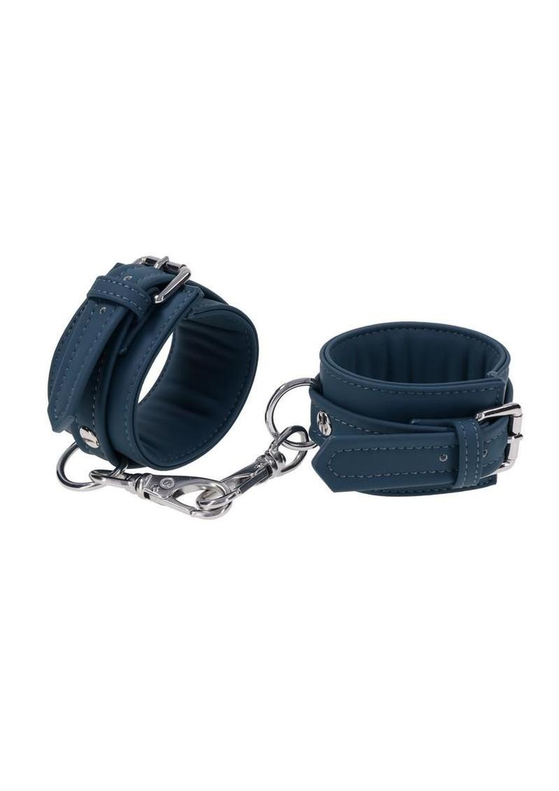 blue lined silicone handcuffs