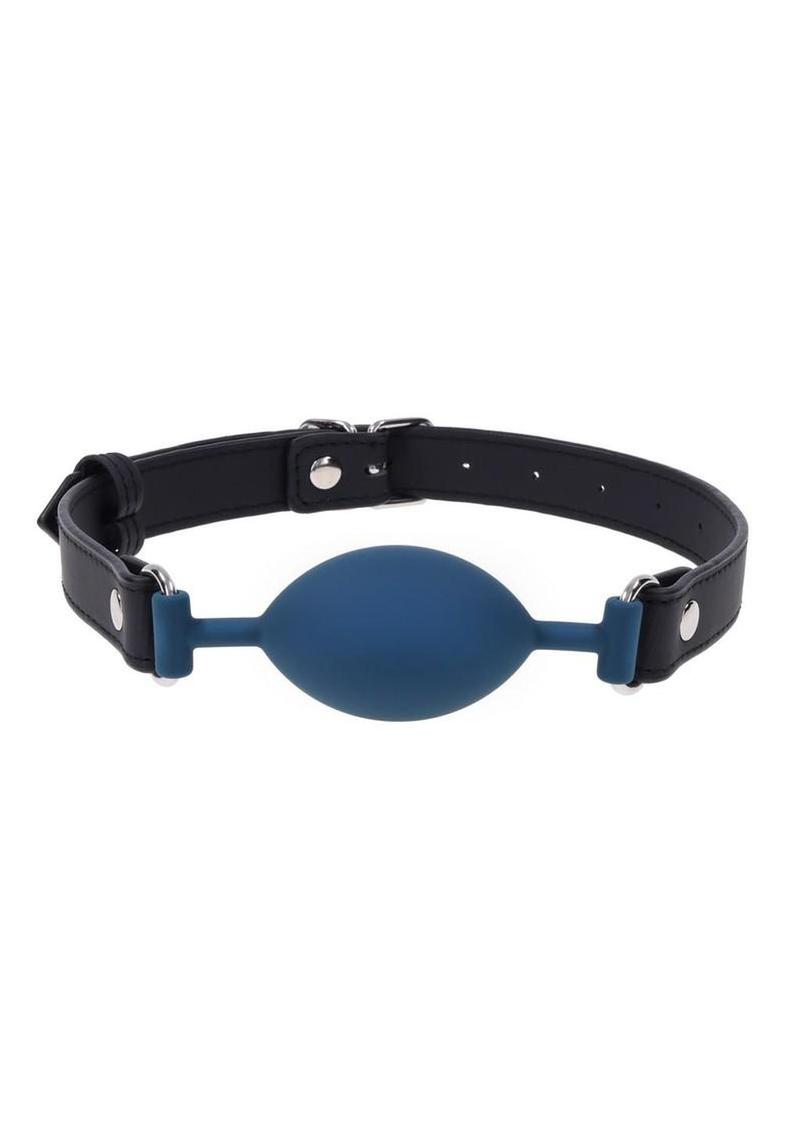 blue oval silicone gag