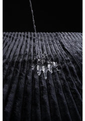 black ribbed waterproof throw