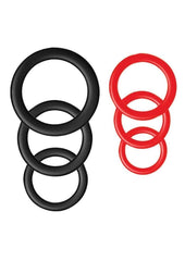 cock ring stretched to show elasticity