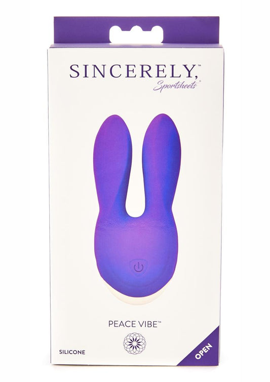 Sincerely Peace Vibe Silicone Rechargeable Vibrator - Purple