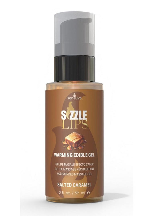 Sizzle Lips Warming Edible Gel Salted Caramel - 2oz