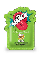 Smack Warming and Lickable Massage Oil 3ml Pouch (Case Of 48) - Tropical