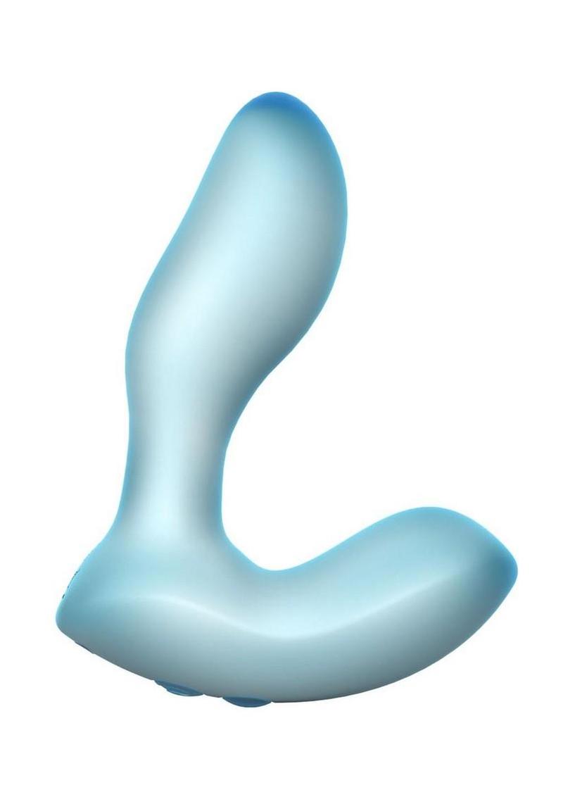 Softies Dual Silicone Rechargeable Vibrator - Blue - 5in