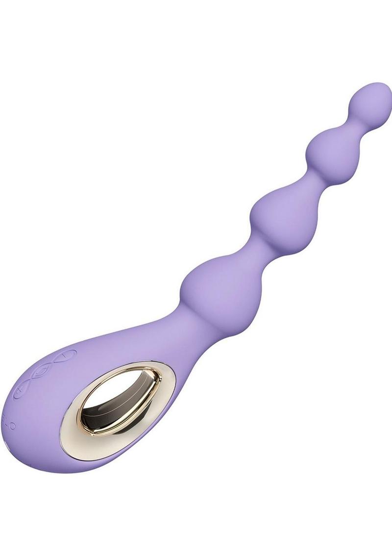 Soraya Rechargeable Silicone Anal Beads - Violet Dusk - Purple