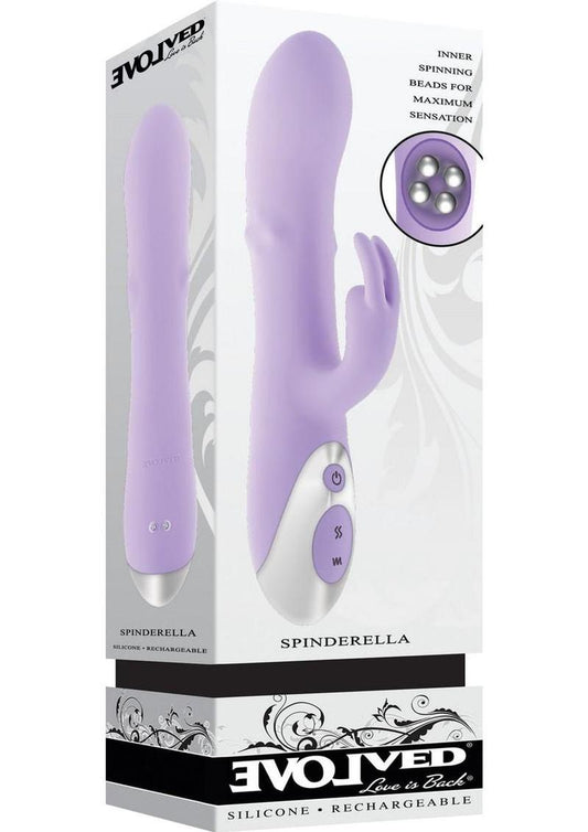 Spinderella Rechargeable Silicone Dual Vibe - Purple