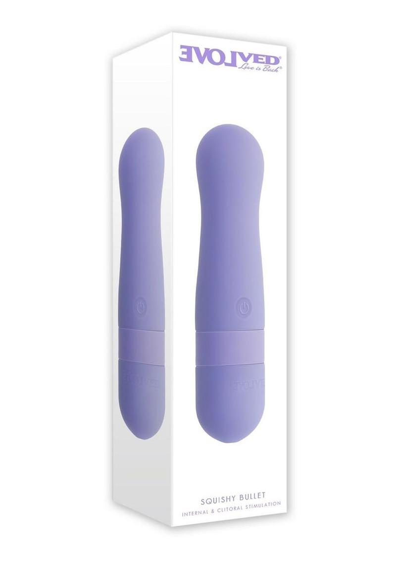 Squishy Bullet Rechargeable Silicone Vibrator - Purple