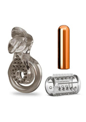 vibrating ring set textured sleeve