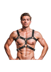 Strict 6 O-Ring Chest Harness - Black/Metal