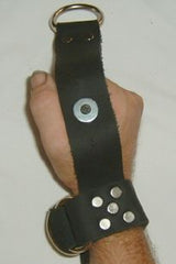 Set of Four Black Leather Heavy Suspension Cuffs