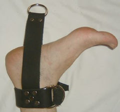 Set of Four Black Leather Heavy Suspension Cuffs