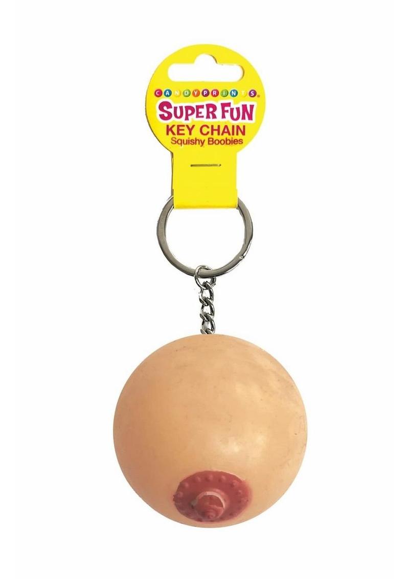 Super Fun Key Chain One Squishy Boob - Vanilla