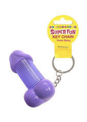 Super Fun Penis Slinky Keychain - Purple