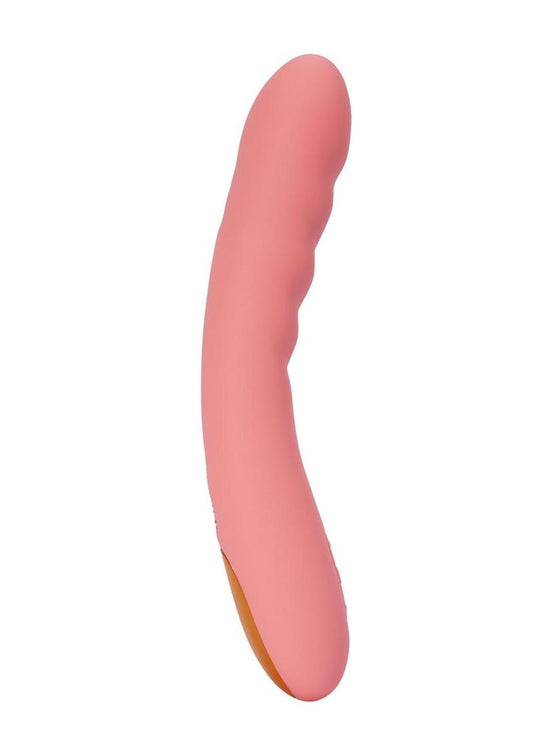 Svakom Ava Neo Rechargeable Silicone Vibrator with Remote - Peach/Pink