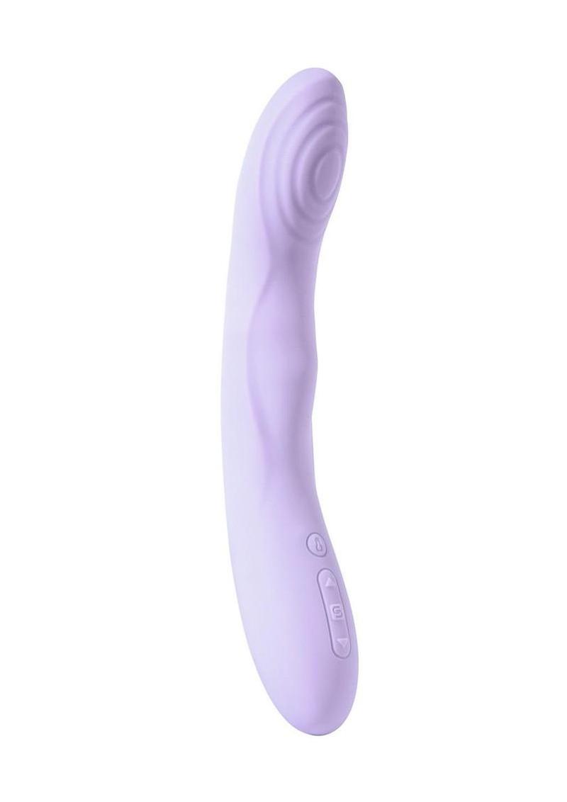 Svakom Selena Warming Rechargeable Silicone G-Spot Vibrator with Clitoral Stimulator - Lavender