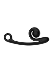 Svibe Snail Curve Rechargeable Silicone female Vibrator with Clitoral Stimulator - Black