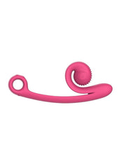 Svibe Snail Curve Rechargeable Silicone Vibrator with Clitoral Stimulator - Pink