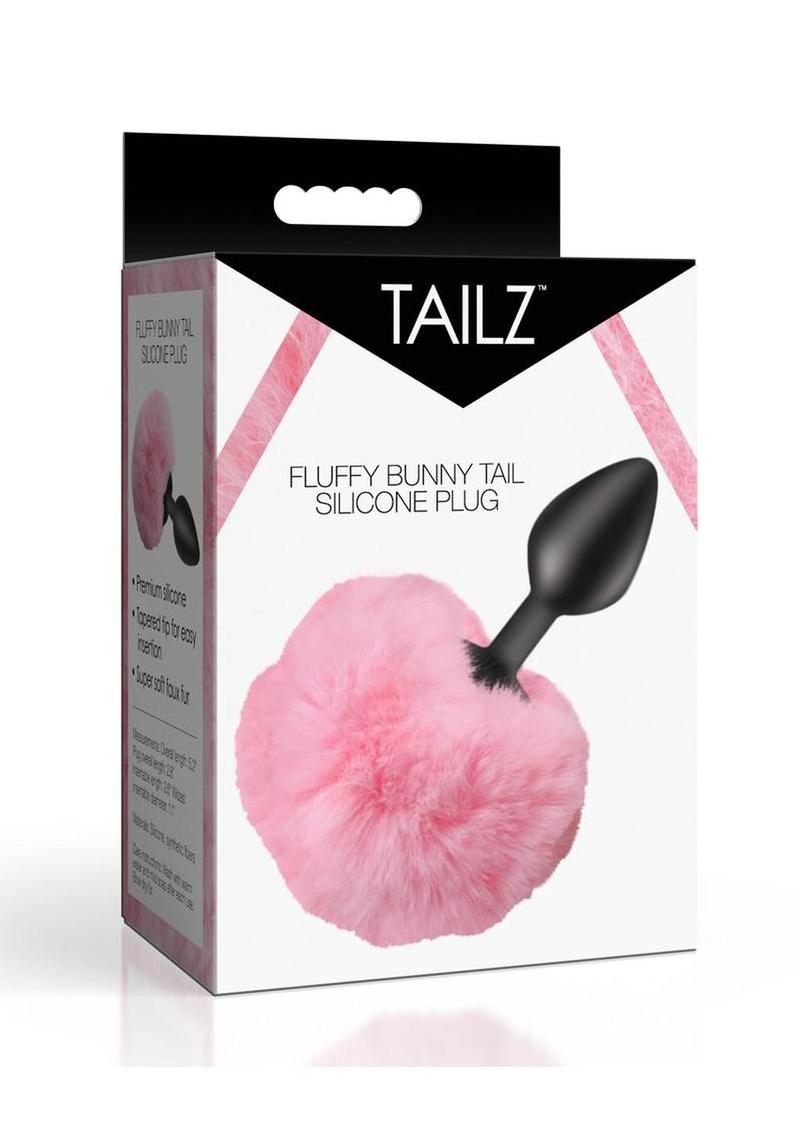 Pink fluffy bunny tail plug styled for sexy costumes, cosplay, and erotic bedroom adventures