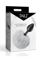Fluffy animal tail plug in pink fur styled with sexy lingerie for playful erotic presentation