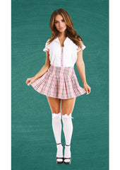 Pink Plaid Schol Girl Costume