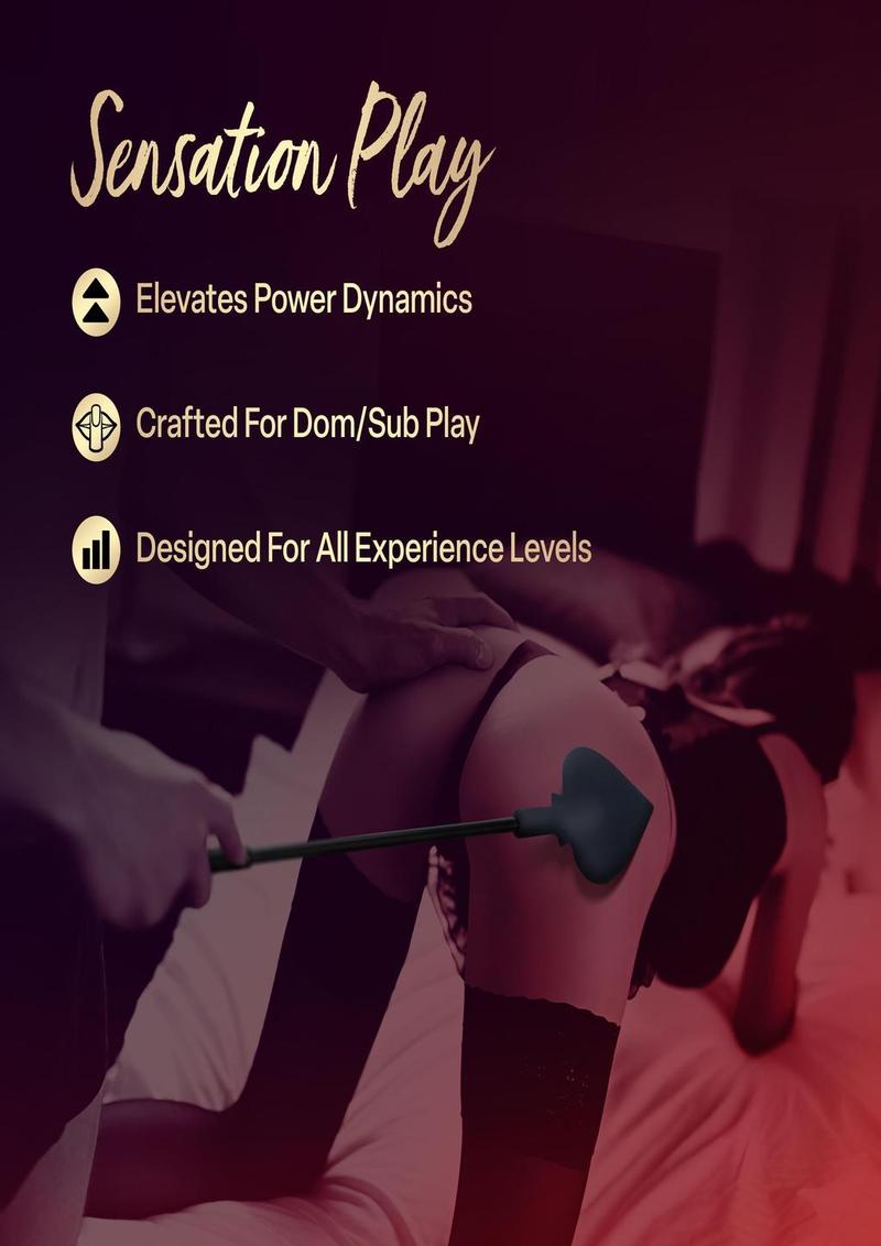Spade shaped silicone crop for BDSM play