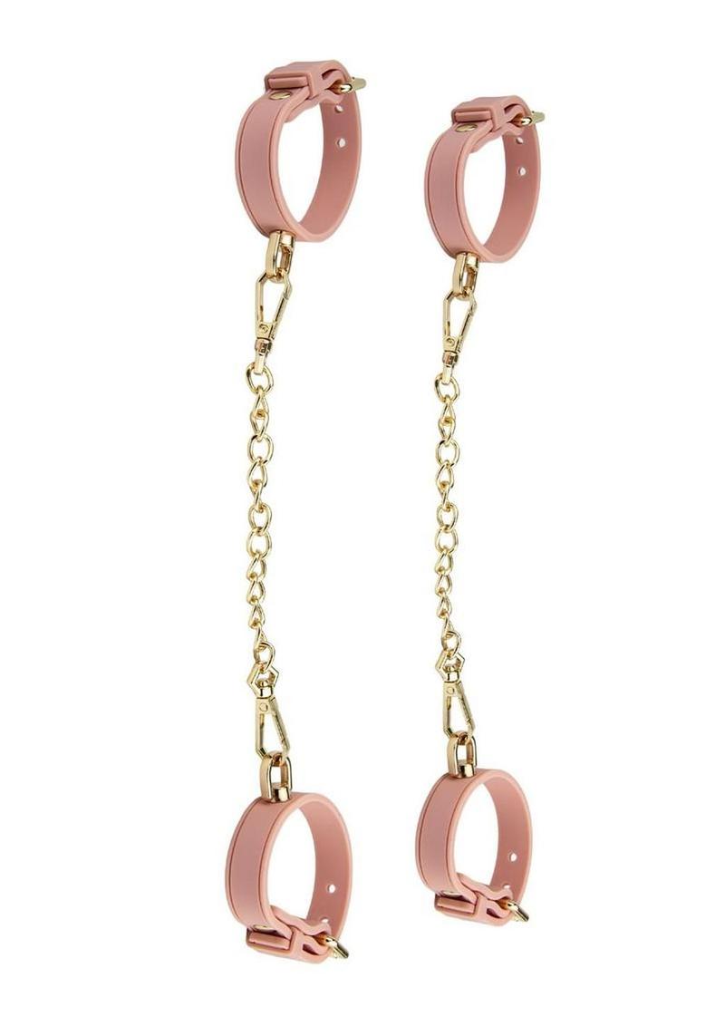 Silicone wrist and ankle restraints for bondage play
