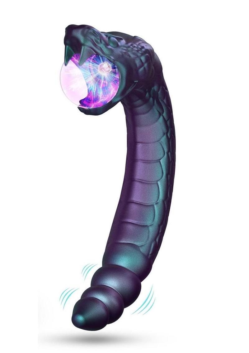 dark millenia vibrator with dual motors and ribbed texture