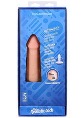 The Realistic Cock Ultraskyn Removable Vac-U-Lock Suction Cup - Vanilla - 5in