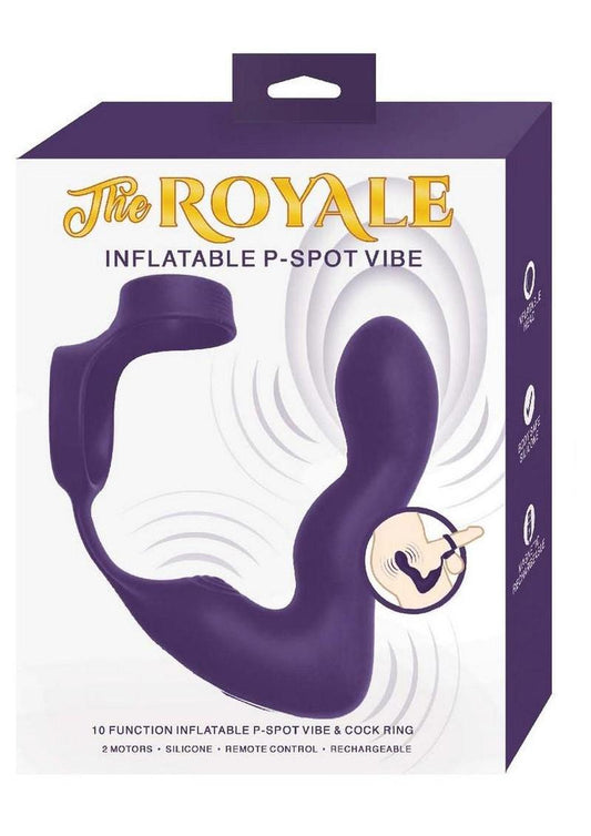 The Royal Inflatable Rechargeable P-Spot Male Prostate Stimulator - Purple