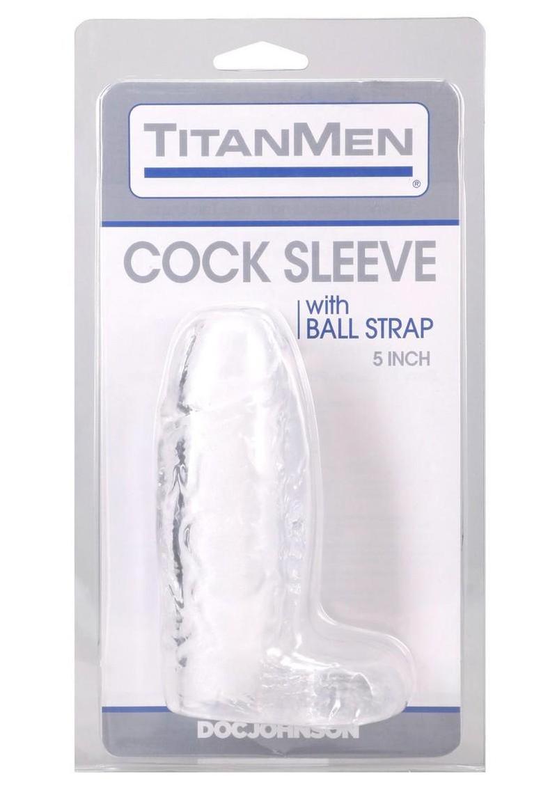 Clear penis sleeve exposed tip detail
