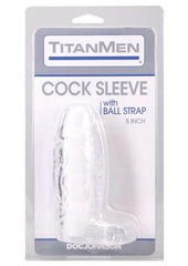 Clear penis sleeve exposed tip detail
