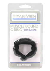 Titanmen Muscle Bound Cock Ring - Black - 32mm