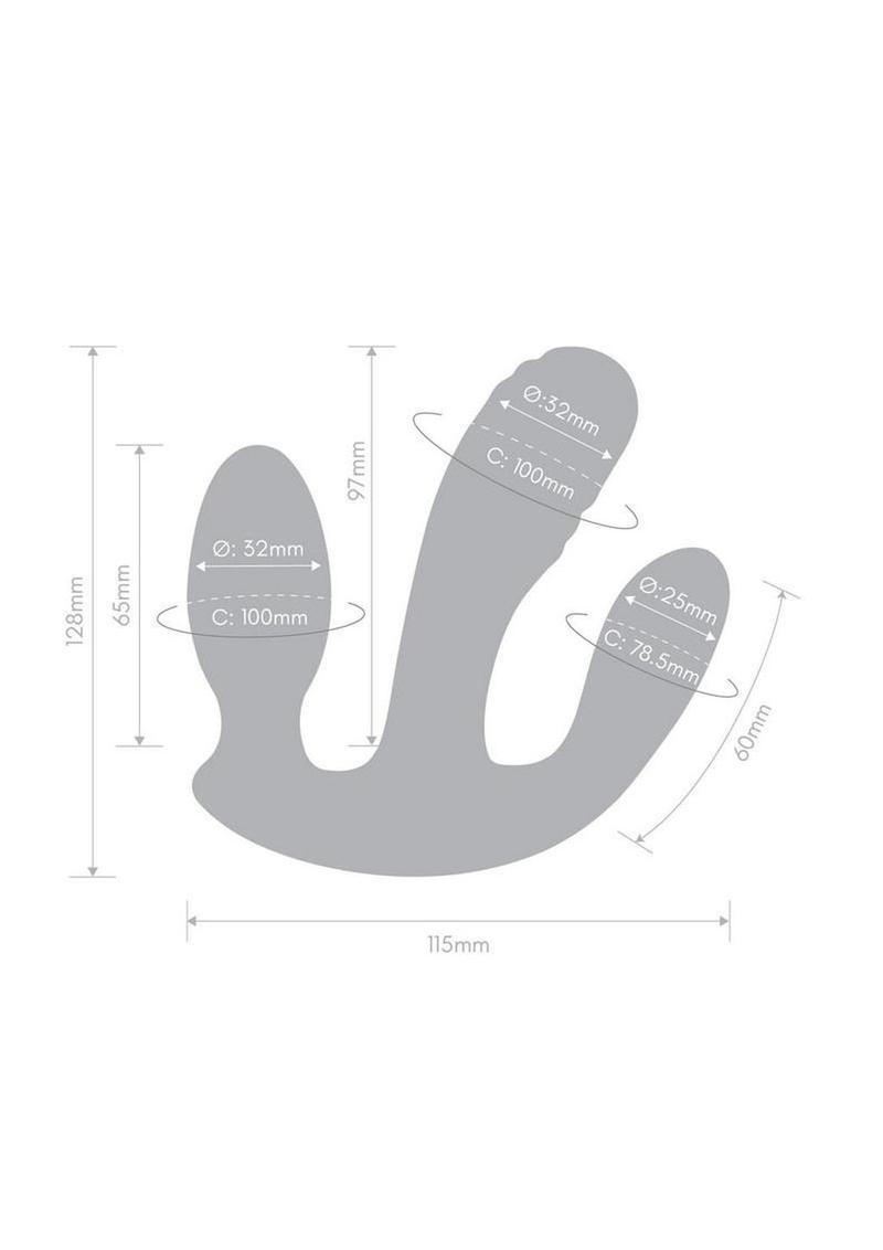 waterproof triple tip vibrator offering 10 vibration speeds and soft flexible feel