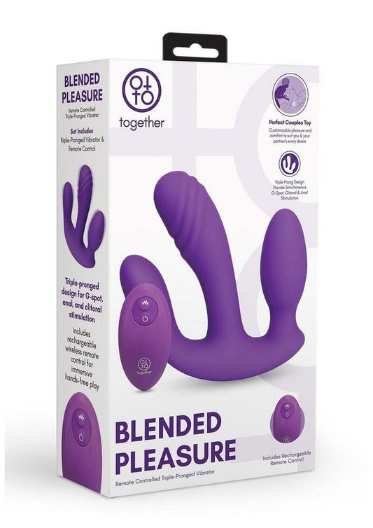 rechargeable silicone vibrator offering blended stimulation with discreet remote