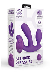 rechargeable silicone vibrator offering blended stimulation with discreet remote