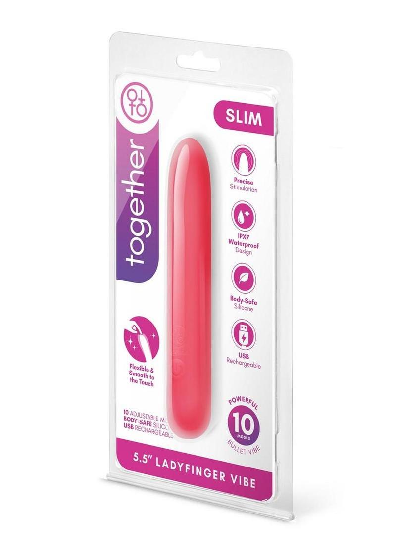 slim hot pink ladyfinger vibrator
