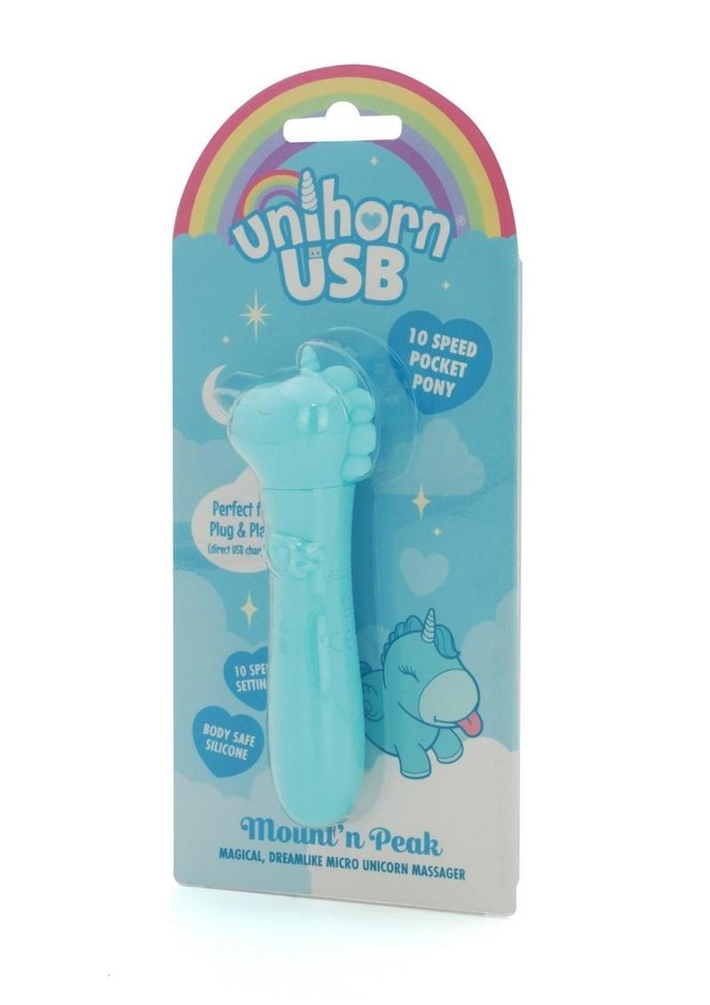 Unihorn Mount'n Peak Rechargeable Silicone USB Bullet - Blue