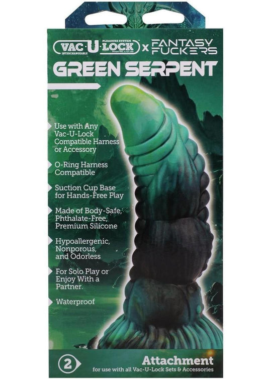 Green serpent fantasy dildo silicone textured shaft waterproof design body safe toy for adventurous adults seeking unique sex toys