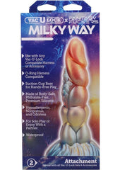 alien inspired silicone dildo featuring pearlized finish and ridged texture for fantasy sensory pleasure