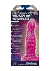 Vac-U-Lock Fantasy Fuckers Tentacle Travel Silicone Dildo - Pink