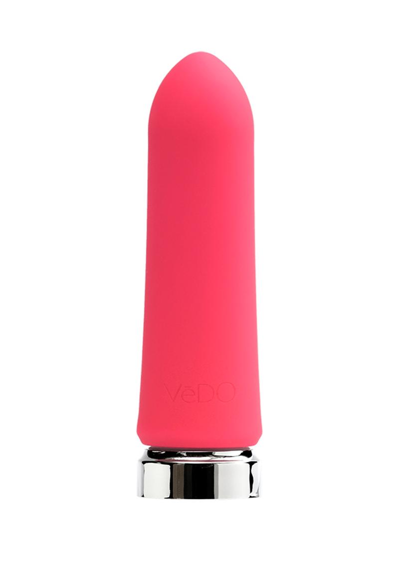 Vedo Bam Rechargeable Silicone Bullet Vibrator - Foxy - Pink
