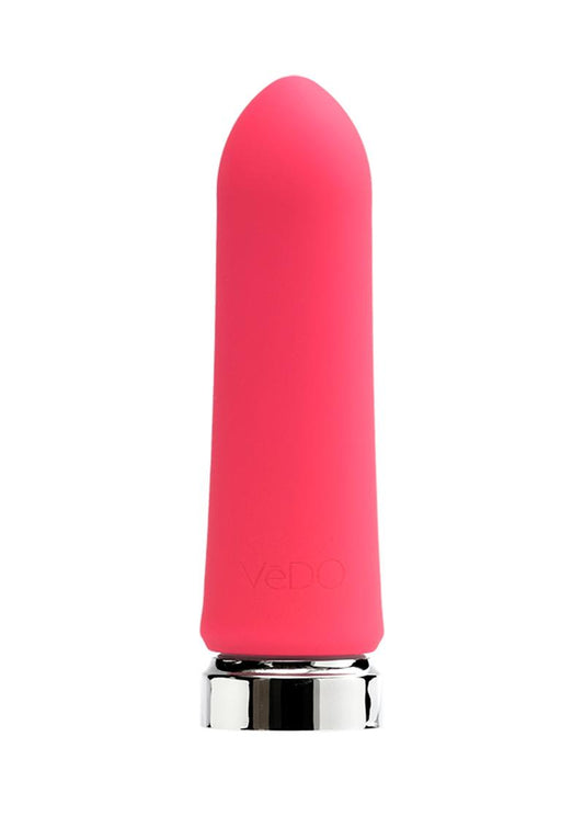 Vedo Bam Rechargeable Silicone Bullet Vibrator - Foxy - Pink