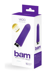 Vedo Bam Rechargeable Silicone Bullet Vibrator - Into You - Blue/Indigo