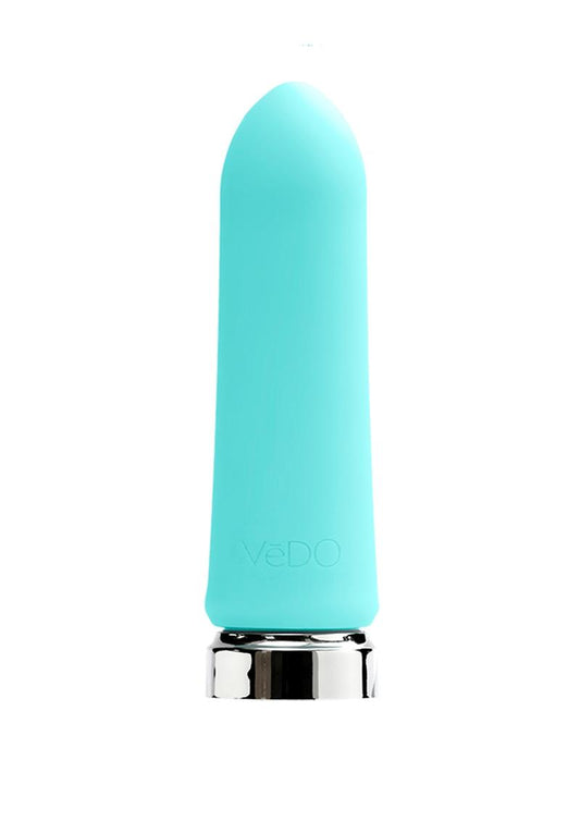 Vedo Bam Rechargeable Silicone Bullet Vibrator - Tease Me - Blue/Turquoise