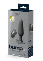 Vedo Bump Plus Rechargeable Silicone Anal Vibrator with Remote Control - Just - Black